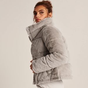 Abercrombie Faux Fur Mini Puffer